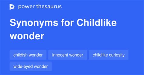 wonder synonym|childlike wonder synonym.